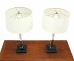 Pair of Chrome Modern Table Lamps by Nessen