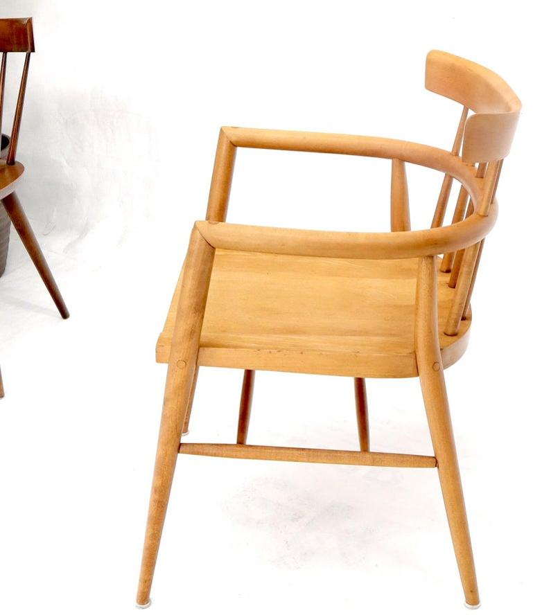 Solid Birch Barrel Back Bent Wood Spindle Back Armchair Desk Chair