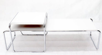 Marcel Breuer Set of Nesting Rectangle Coffee and Side Table Stendig, Finland