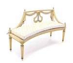 French Provincial Style Curved Bench Recamier New Upholstery