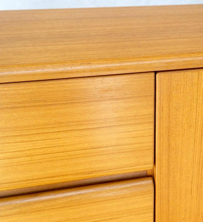 Danish Mid-Century Modern Teak Side by Side Cabinet w 5 Drawers Shelf Compartmet