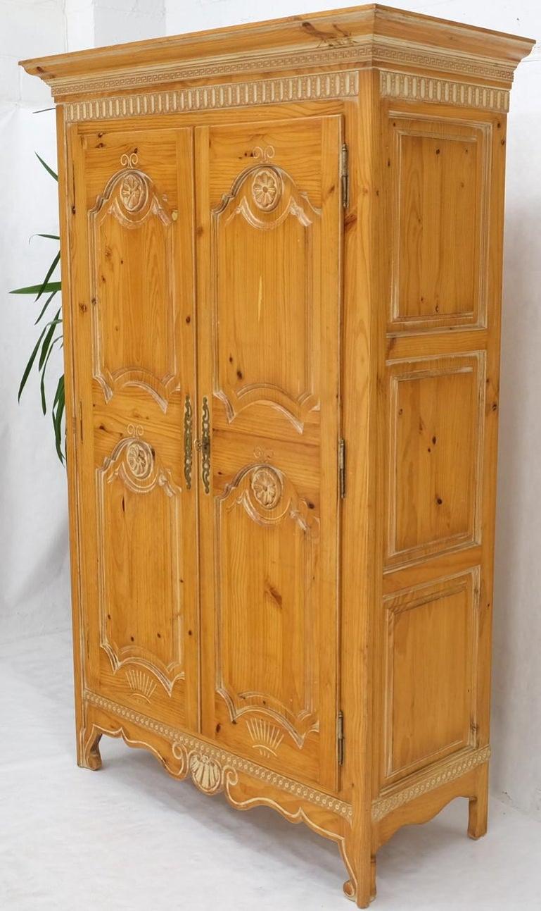 Country French Pine Wardrobe Storage Cabinet