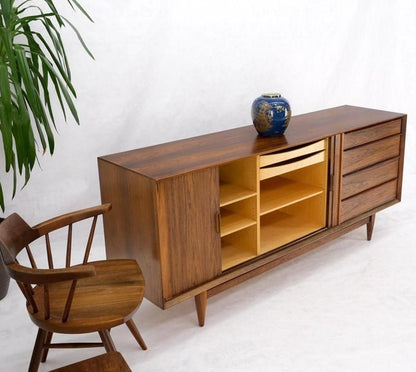 Danish Mid Century Modern Rosewood Tambour Doors Sideboard Credenza Falster