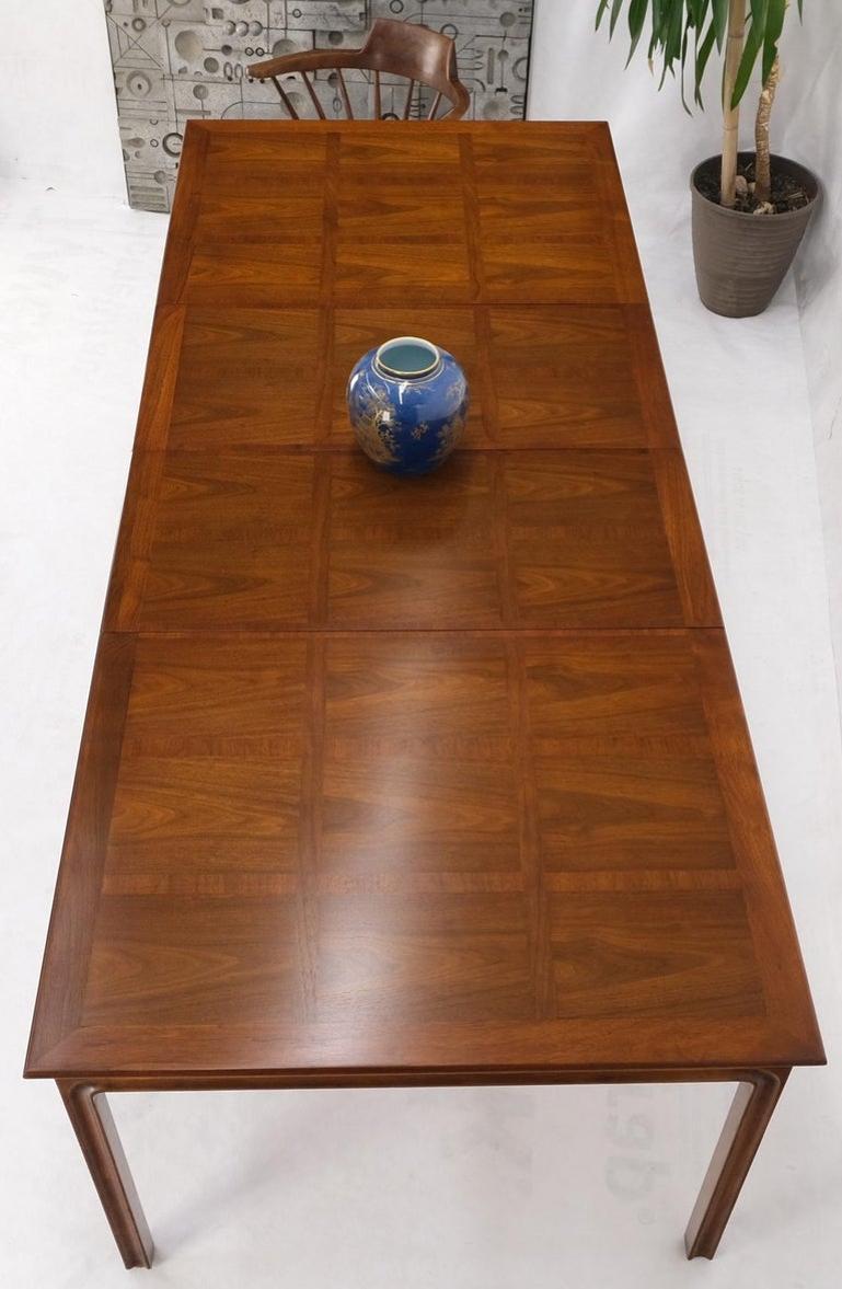 Large Oiled Walnut Two Extension Boards Leafs Rectangle Dining Table Mint