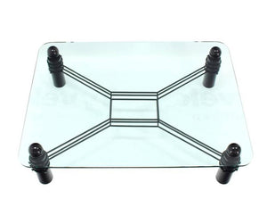 Large Thick Rectangular Glass Coffee Table Huge Massive