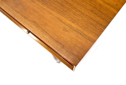 Glenn of California Atr. Walnut Three Drawers Coffee Table on Sculpted Legs