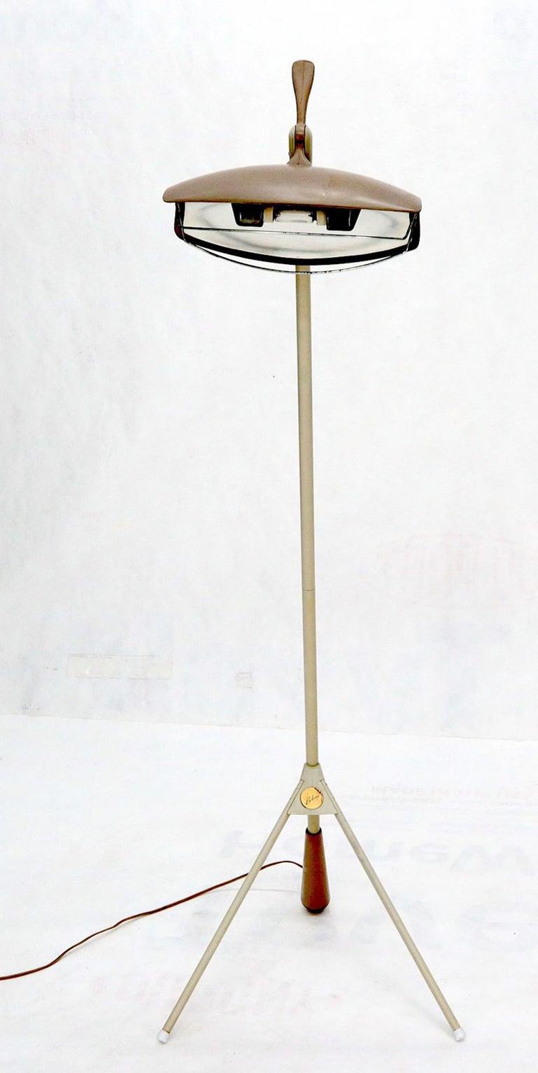 Mid-Century Modern Tripod Stand Unusual Floor Heat Solar Quartz Lamp by Bikini