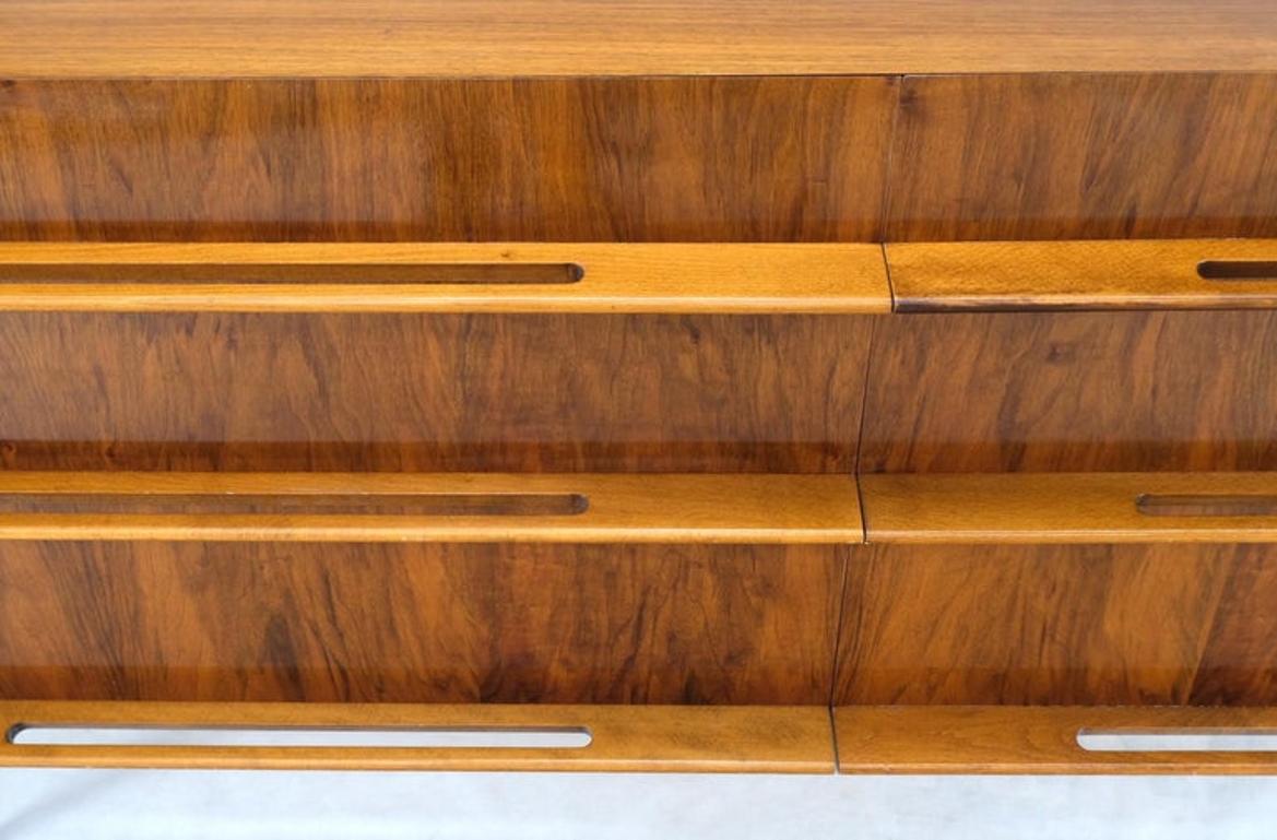 Edmond Spence Lacquered Walnut 6 Drawers Long Dresser Cabinet Credenza Mint!