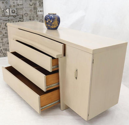 White Pickle Lacquer Finish Sculptural Dresser