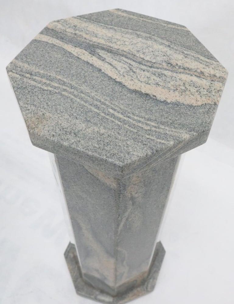 Grey Granite Stone Octagon Shape Pedestal Stand