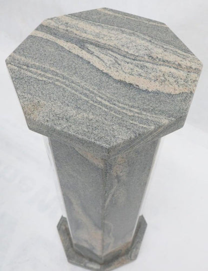 Grey Granite Stone Octagon Shape Pedestal Stand