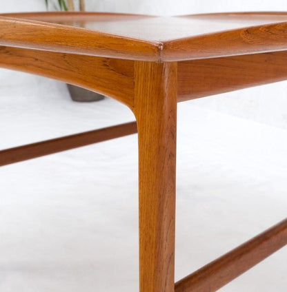 Danish Mid-Century Modern Teak Square Rolled Edges Coffee Table MINT!