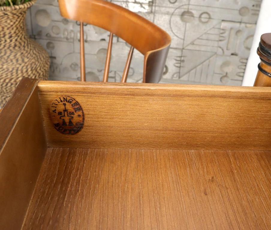 Pair of Rosewood Tops Satin Wood Heavy Brass Ring Pulls 4-Drawer Bachelor Chests