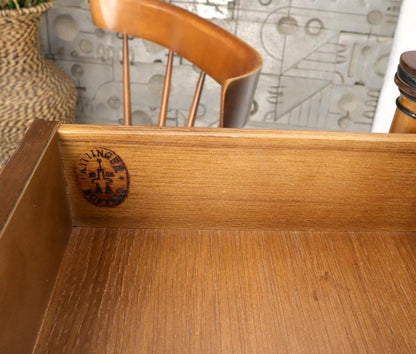 Pair of Rosewood Tops Satin Wood Heavy Brass Ring Pulls 4-Drawer Bachelor Chests