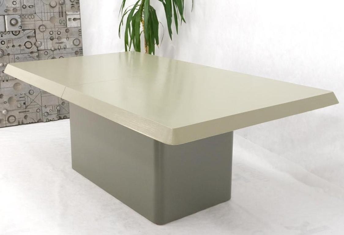 Oversize Pedestal Base Cloth Wrapped Dining Conference Table