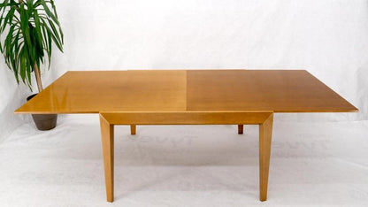 Cassina Large Square Flip Top Expandable Dining Conference Table Blond Birch