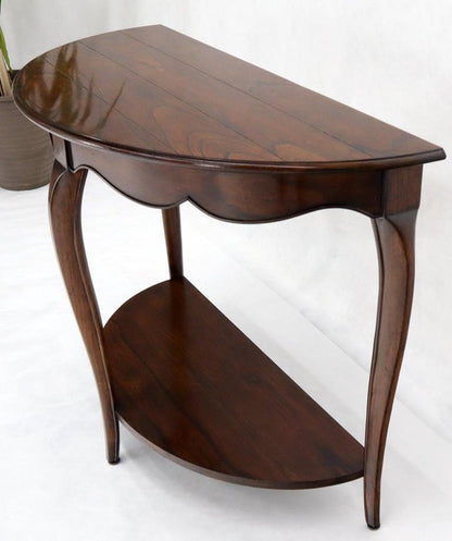 Solid Cherry Demilune Console Table by Baker