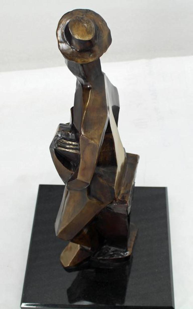 Bronze Abstract Guitarist Sculpture after Picasso Numbered