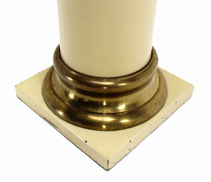 Pair of Brass and Lacquered Wood Pedestals