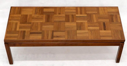 Rectangle Parquet Top Oiled Walnut Coffee Table