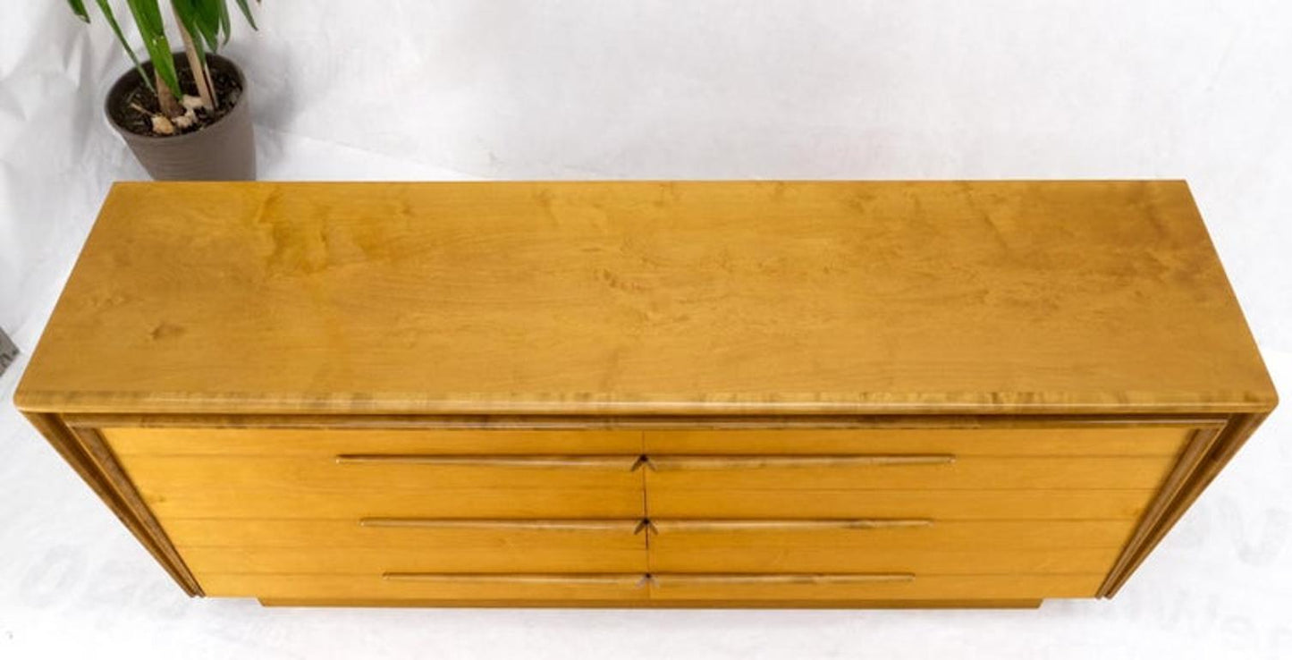 Lacquered Blond Birch 6 Drawer Swedish Mid-Century Modern Dresser Credenza Mint