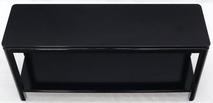 Black Lacquer Rectangular Two-Tier Console Sofa Table