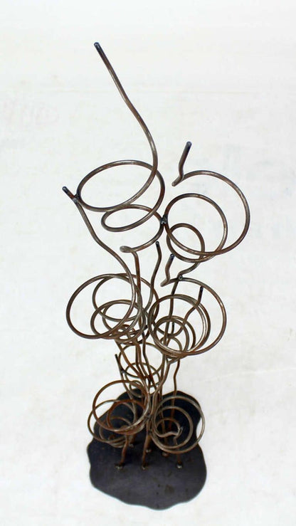 Wrought Iron Sculptural Wine Tree Rack