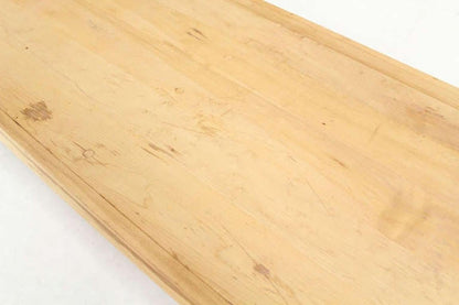 EstablishedLines Large Rectangular Vintage Solid Birch Top with Hairpin Leg Coffee Table