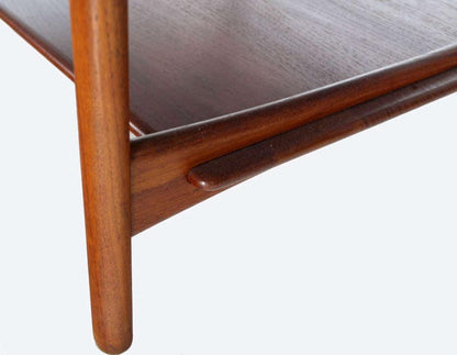 EstablishedLines John Stuart Danish Mid Century Modern Solid Teak Drop Leaf Coffee Center Table
