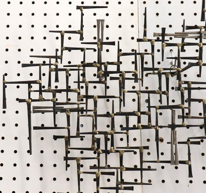 William Bowie Abstract Nail Wall Sculpture