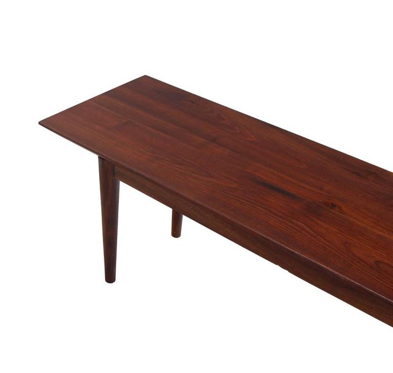 Rare Early Walnut Bench or Coffee Table by Risom
