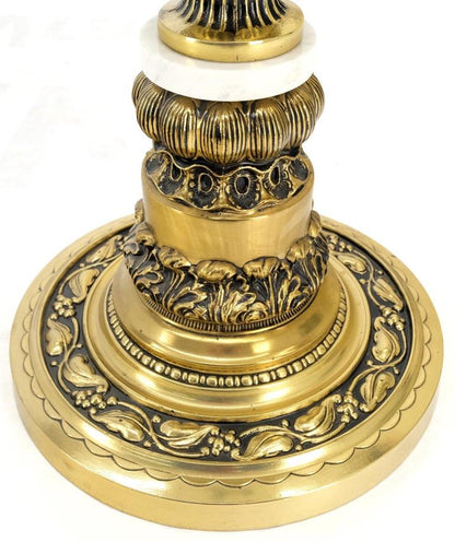 Brass & Marble Decorative Ornate Round Pedestal Stand Mint!