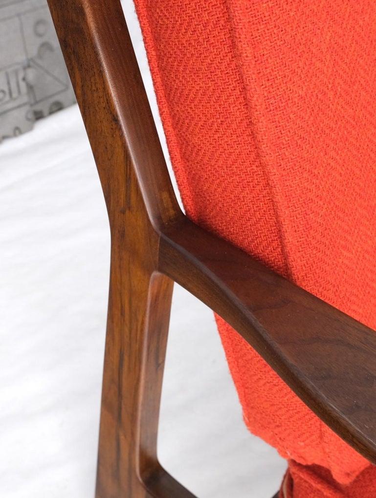 Danish Mid-Century Modern Walnut Lounge Chair Settee Loveseat Couch Sofa Set