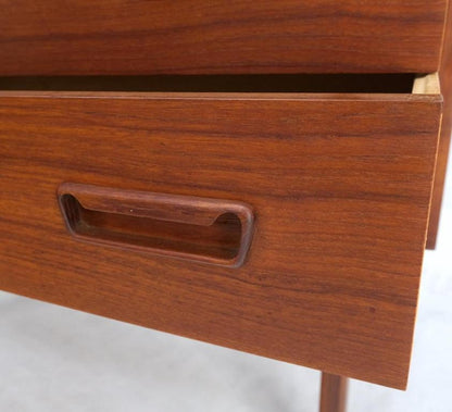 Danish Mid-Century Modern Teak Pull Out Secretary Desk Chest of Drawers Dresser