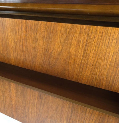 Mid-Century Modern Diamond Front Walnut 8 Drawers High Chest Dresser Cabinet