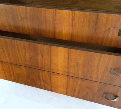 Danish Mid-Century Modern 5 Drawers High Chest Dresser Bow Tie Pulls Dowel Leg