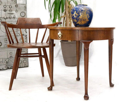 Queen Ann Walnut One Drawer Lamp Side Table Stand by Baker