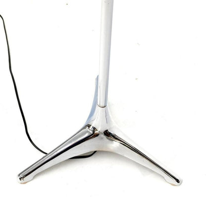 Mid Century Modern Chrome Triangular Star Shape Base Floor Lamp