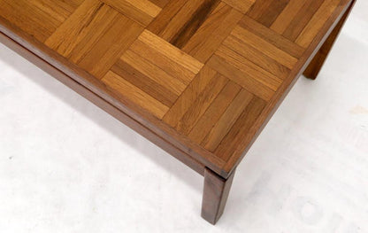 Rectangle Parquet Top Oiled Walnut Coffee Table