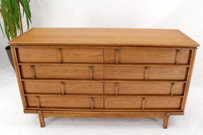 Decorative Light Walnut Faux Bamboo Pulls 8 Drawers Dresser