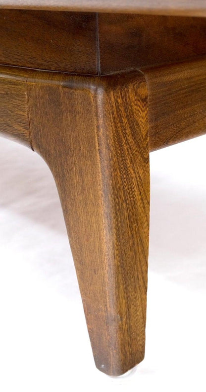 Mid-Century Modern Sculpted Walnut 9 Diamond Front Drawers Dresser Mint