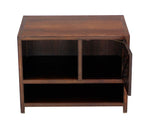 Baker Walnut End Table Stand Accent Side Table.