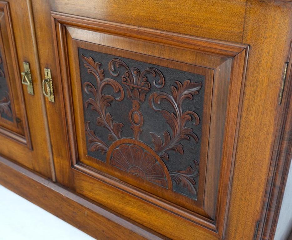 Large Walnut Victorian Secretary Bureau Cabinet Letter Shelves Bottom Storage