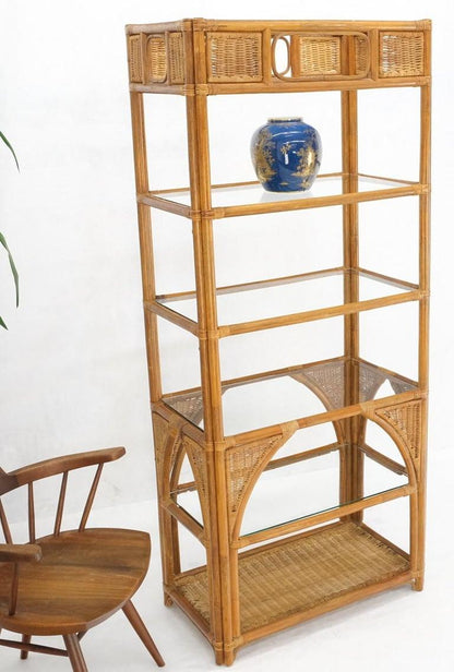 Bamboo Rattan Decorative Shelf Etagere