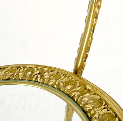 3 Tier Solid Cast Brass Glass Top Tri Legged Dragon Motive Stand