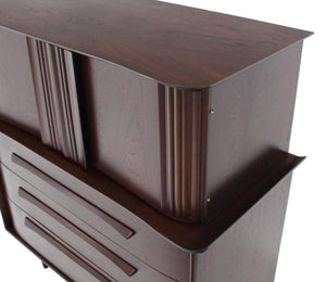 Mid Century Modern Walnut High Chest Dresser
