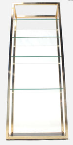 Mid-Century Modern Glass and Metal Etagere