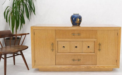 Cerused Oak Mid Century Credenza Sideboard Dresser Cabinet Buffet