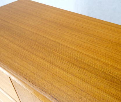 Danish Mid-Century Modern Teak Side by Side Cabinet w 5 Drawers Shelf Compartmet