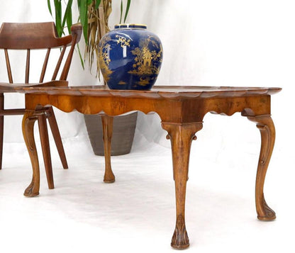 Vivid Burl Walnut Grain Italian Coffee Table